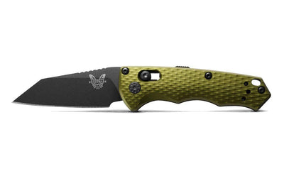 Benchmade 2900BK-2 Auto Immunity Folding Knife 2.49" CPM-M4 Cobalt Black Wharncliffe Woodland Green Handles - NORTH RIVER OUTDOORS