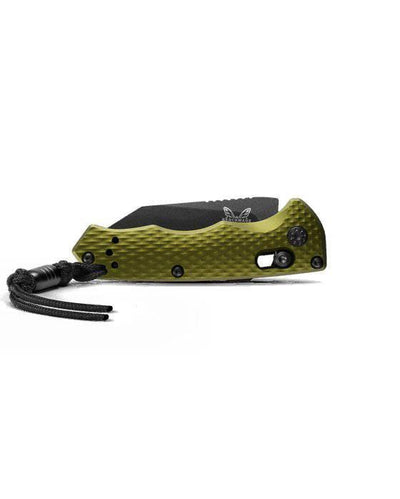 Benchmade 2900BK-2 Auto Immunity Folding Knife 2.49" CPM-M4 Cobalt Black Wharncliffe Woodland Green Handles - NORTH RIVER OUTDOORS