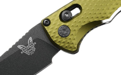 Benchmade 2900BK-2 Auto Immunity Folding Knife 2.49" CPM-M4 Cobalt Black Wharncliffe Woodland Green Handles - NORTH RIVER OUTDOORS