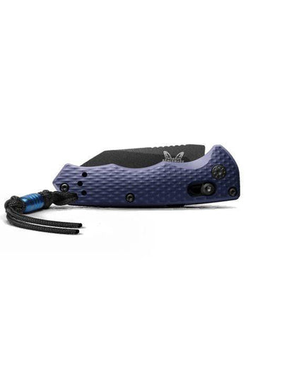Benchmade 2900BK Auto Immunity Folding Knife 2.49" CPM-M4 Cobalt Black Wharncliffe Crater Blue Billet Handles - NORTH RIVER OUTDOORS