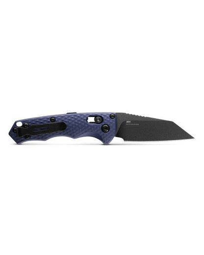 Benchmade 2900BK Auto Immunity Folding Knife 2.49" CPM-M4 Cobalt Black Wharncliffe Crater Blue Billet Handles - NORTH RIVER OUTDOORS