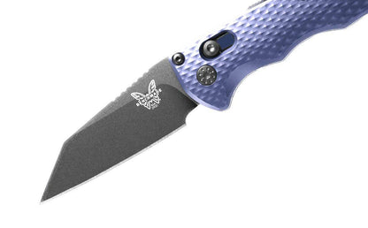 Benchmade 2900BK Auto Immunity Folding Knife 2.49" CPM-M4 Cobalt Black Wharncliffe Crater Blue Billet Handles - NORTH RIVER OUTDOORS