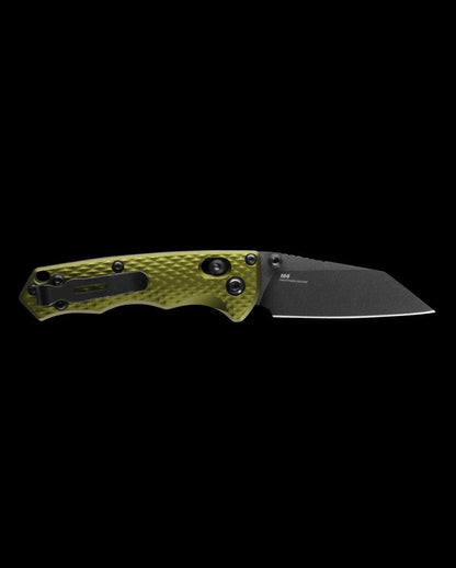 Benchmade 290BK-2 Full Immunity Folding Knife 2.49" CPM-M4 Cobalt Black Wharncliffe Blade Woodland Green Handles - NORTH RIVER OUTDOORS