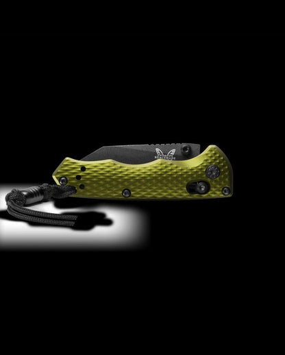 Benchmade 290BK-2 Full Immunity Folding Knife 2.49" CPM-M4 Cobalt Black Wharncliffe Blade Woodland Green Handles - NORTH RIVER OUTDOORS