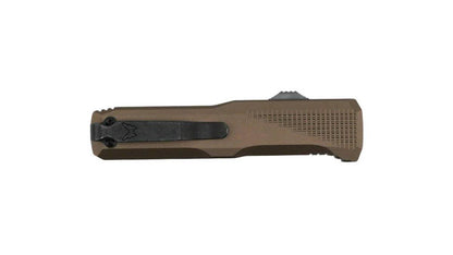 Benchmade 4600DLC-1 Phaeton OTF 3.45" Black S30V Drop Point Blade w/ Dark Earth Aluminum Handles - NORTH RIVER OUTDOORS
