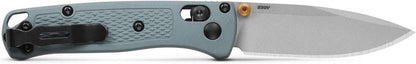 Benchmade 533SL-07 Seasonal Mini Bugout AXIS Folding Knife 2.82" S30V Crushed Silver Cerakote Plain Blade Sage Green Grivory Handles - NORTH RIVER OUTDOORS