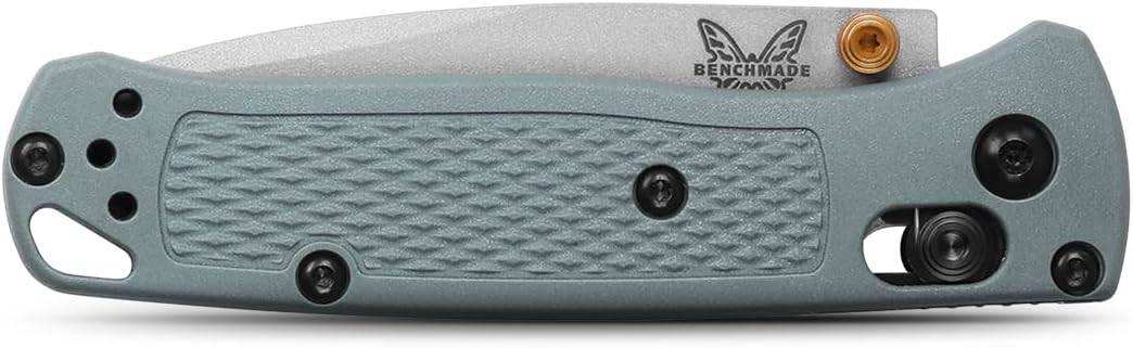 Benchmade 533SL-07 Seasonal Mini Bugout AXIS Folding Knife 2.82" S30V Crushed Silver Cerakote Plain Blade Sage Green Grivory Handles - NORTH RIVER OUTDOORS