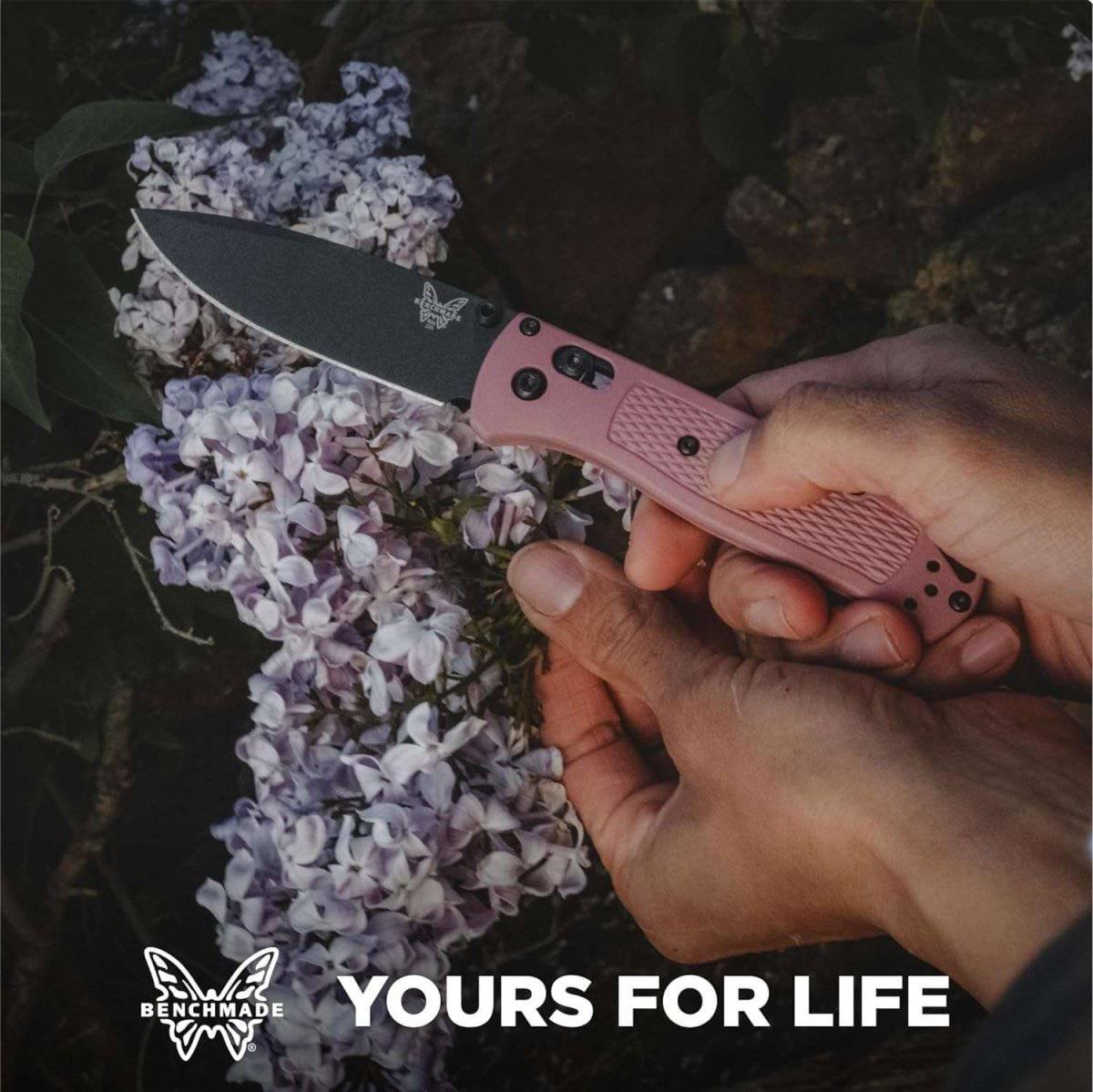 Benchmade 535BK-06 Limited Bugout AXIS Folding Knife 3.24" S30V Cobalt Black Cerakote Plain Blade Alpine Glow Grivory Handles - NORTH RIVER OUTDOORS