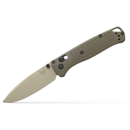 Benchmade 535TN-11 Bugout AXIS Folding Knife 3.24" S30V Desert Verde Cerakote Plain Blade Dark Olive Handles - NORTH RIVER OUTDOORS