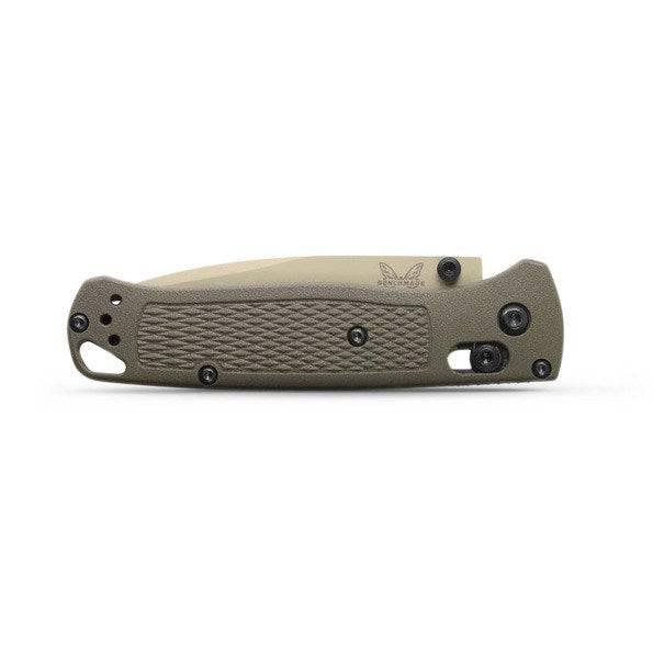Benchmade 535TN-11 Bugout AXIS Folding Knife 3.24" S30V Desert Verde Cerakote Plain Blade Dark Olive Handles - NORTH RIVER OUTDOORS
