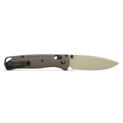 Benchmade 535TN-11 Bugout AXIS Folding Knife 3.24" S30V Desert Verde Cerakote Plain Blade Dark Olive Handles - NORTH RIVER OUTDOORS
