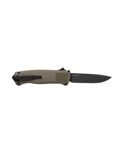Benchmade 5371BK-01 Shootout OTF AUTO Knife 3.494" CPM-CruWear Black DLC Drop Point Blade Ranger Green - NORTH RIVER OUTDOORS