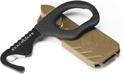 Benchmade 7 BLKW Rescue Hook Strap Cutter with Tan Sheath (USA) - NORTH RIVER OUTDOORS
