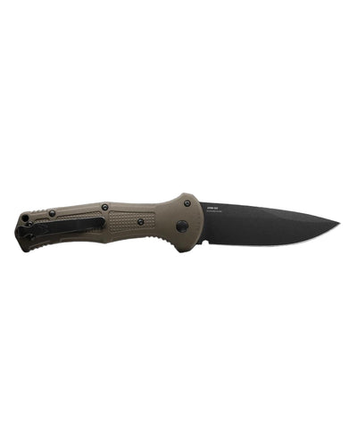 Benchmade 9070BK-1 Claymore Auto Folding Knife 3.6" CPM-D2 Cobalt Black Plain Blade, Ranger Green - NORTH RIVER OUTDOORS