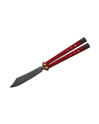Benchmade 99BK-1 Necron Balisong Butterfly Knife 4.59" CPM-S30V Black Scimitar Blade Ruby Red G10 Handles - NORTH RIVER OUTDOORS