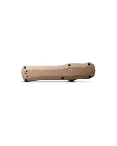 Benchmade Autocrat Auto OTF Knife 3.71" Black DLC S30V Double Edge Coyote Brown G10 3400BK-2 - NORTH RIVER OUTDOORS