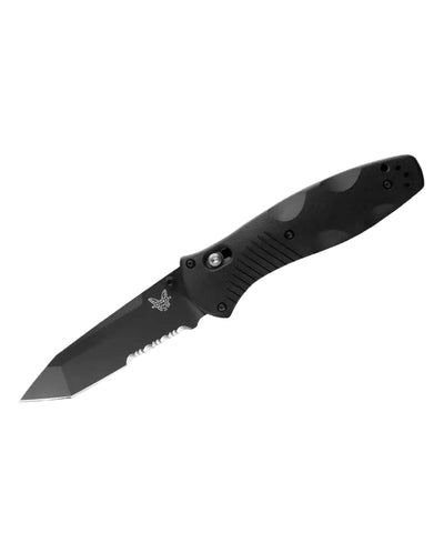 Benchmade Barrage AXIS-Assisted Folding Knife 3.6" Black Tanto Combo Blade Black Valox Handles - NORTH RIVER OUTDOORS