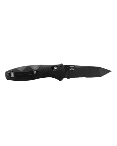 Benchmade Barrage AXIS-Assisted Folding Knife 3.6" Black Tanto Combo Blade Black Valox Handles - NORTH RIVER OUTDOORS