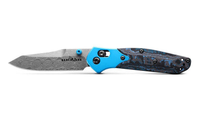Benchmade Gold Class Mini Osborne 945-221 Folding Knife 2.92" Aegir Damasteel Arctic Storm FatCarbon Handles - NORTH RIVER OUTDOORS