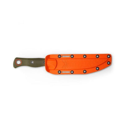 Benchmade Meatcrafter 15500-3 Fixed Blade 6.08" CPM-S45VN Stonewashed, OD Green Handles (USA) - NORTH RIVER OUTDOORS