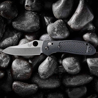 Benchmade Mini Griptilian 555-S30V Axis Lock Knife Black Handle (USA) - NORTH RIVER OUTDOORS