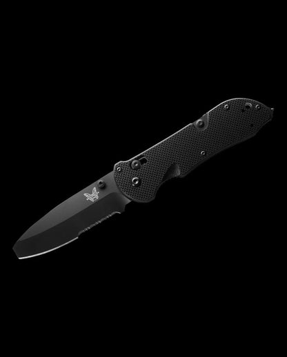 Benchmade Triage Rescue Folding Knife 3.5" Black G10 Handles Safety Cutter Glass Breaker - NORTH RIVER OUTDOORS