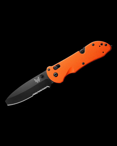 Benchmade Triage Rescue Folding Knife 3.5" Orange G10 Handles, Safety Cutter, Glass Breaker - NORTH RIVER OUTDOORS