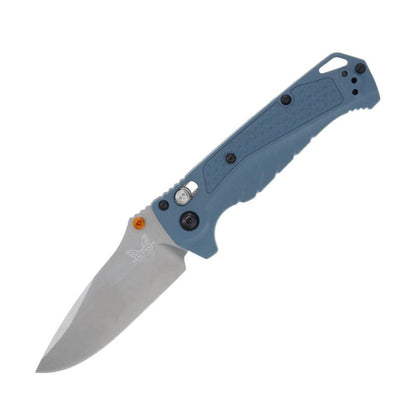 Benchmade Water Mini Adira Folding Knife 3.21" CPM-MagnaCut Stonewashed Drop Point Blade Depth Blue Grivory Handles - NORTH RIVER OUTDOORS