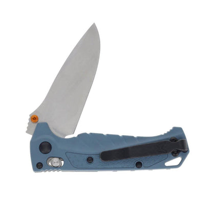 Benchmade Water Mini Adira Folding Knife 3.21" CPM-MagnaCut Stonewashed Drop Point Blade Depth Blue Grivory Handles - NORTH RIVER OUTDOORS
