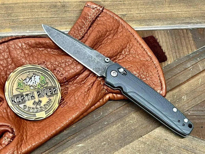 Custom Benchmade 485 Valet Axis Folding Knife 2.96" M390 Acid Wash Blade Gray G10 (Pre-Owned) - NORTH RIVER OUTDOORS