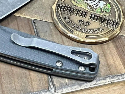 Custom Benchmade 485 Valet Axis Folding Knife 2.96" M390 Acid Wash Blade Gray G10 (Pre-Owned) - NORTH RIVER OUTDOORS