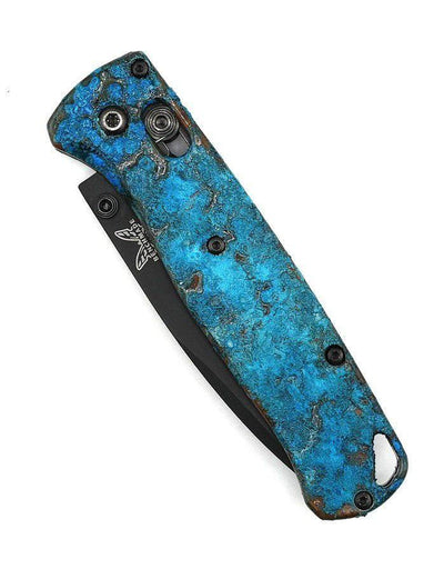 Custom Benchmade 535BK-2 Bugout Axis Knife w/ Copper Shipwrecked Handles (USA) - NORTH RIVER OUTDOORS