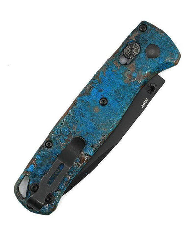 Custom Benchmade 535BK-2 Bugout Axis Knife w/ Copper Shipwrecked Handles (USA) - NORTH RIVER OUTDOORS