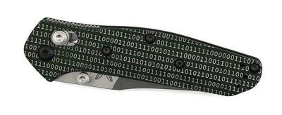 Custom Engraved Benchmade 945 Mini Osborne Folding Knife 2.92" S30V Satin Plain Blade, Green - NORTH RIVER OUTDOORS