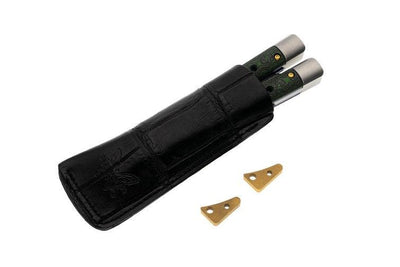 Benchmade 99-242 Gold Class Necron Latchless Balisong Butterfly Knife 4.59" Weehawk Damasteel - NORTH RIVER OUTDOORS
