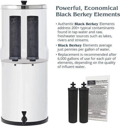 Big Berkey Gravity-Fed Water Filter System BU2 (2.25 Gal) - NORTH RIVER OUTDOORS