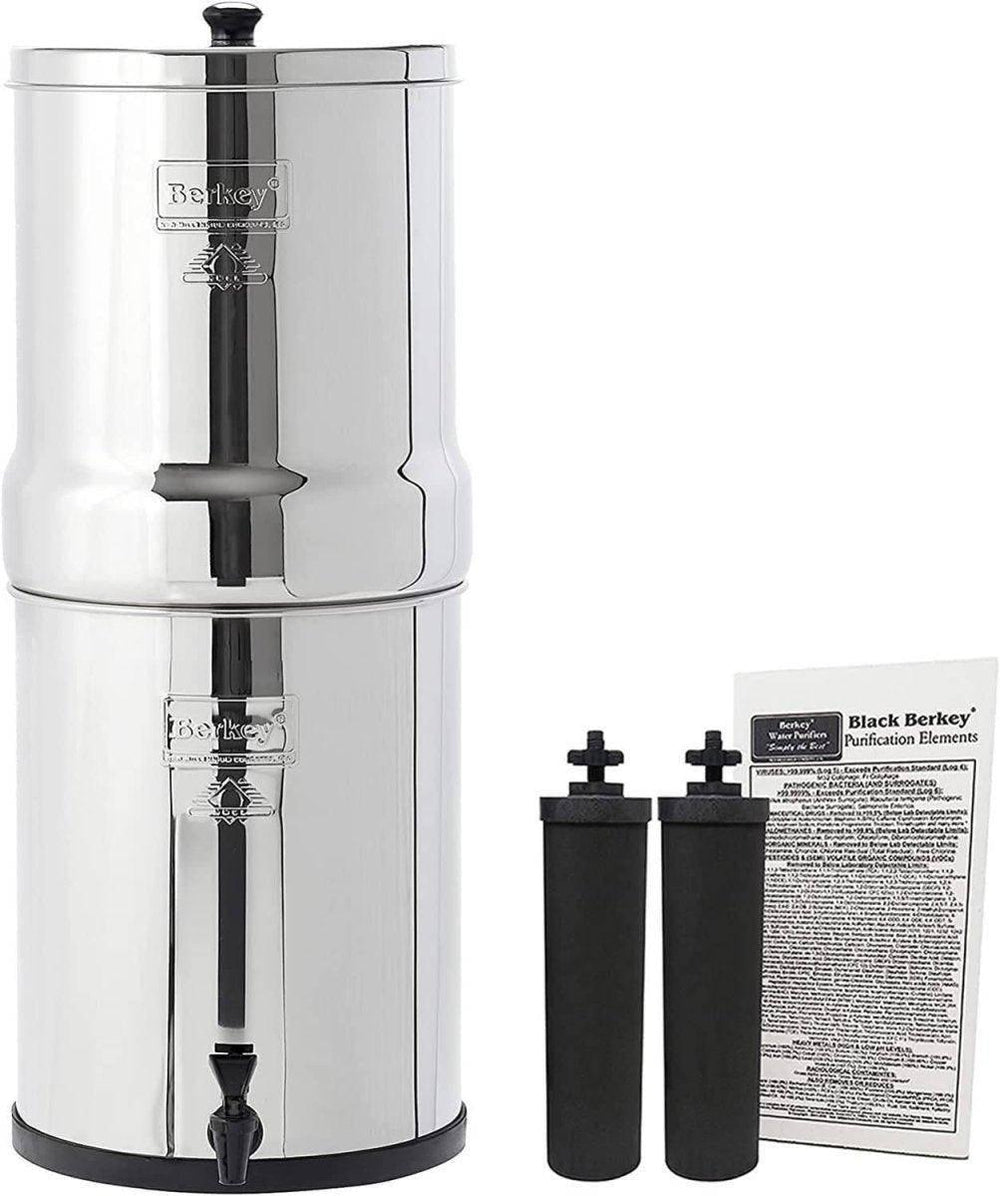 Royal Berkey Gravity-Fed Water Filter with 2 Black Berkey Elements RU2 ...