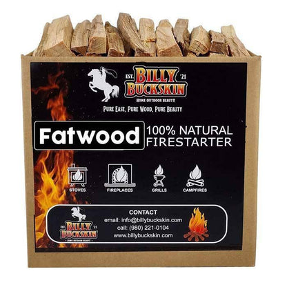 Billy Buckskin Fatwood Fire Starter Sticks 10 Pound Box - NORTH RIVER OUTDOORS