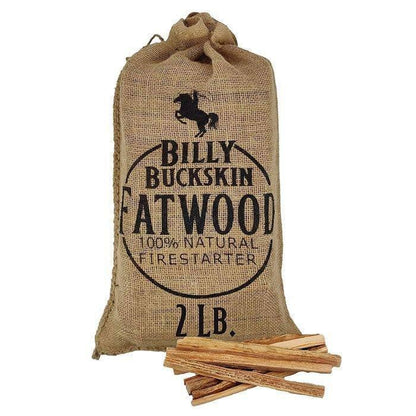 Billy Buckskin Fatwood Fire Starter Sticks 2 Pound Burlap Bag - NORTH RIVER OUTDOORS
