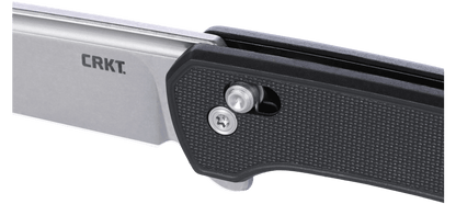 CRKT 7075 Q Compact Crossbar Lock Flipper Knife 3.05" 14C28N Stonewashed