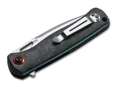Boker 01BO319 Nebula Flipper Knife 3.62" D2 Carbon Fiber - NORTH RIVER OUTDOORS