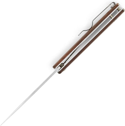 Buck 256 Decatur Ball Bearing Flipper Knife 3.5" Drop Point Wood Handles (0256BRS) - NORTH RIVER OUTDOORS