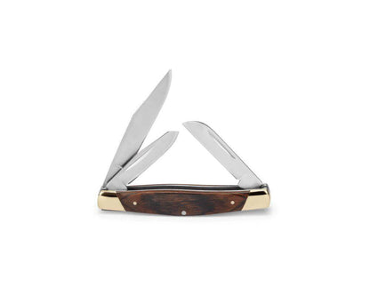 Buck 373 Trio Stockman w/Three Blades & Woodgrain Handle 3.25" Closed - NORTH RIVER OUTDOORS