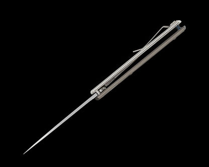 Buck Cavalier Ball Bearing Flipper Knife 3.6" Stonewashed 0264GYS Carbon Fiber Inlay - NORTH RIVER OUTDOORS