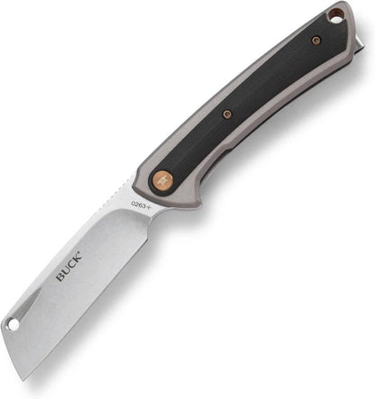 Buck Knives 263 HiLine Folding Pocket Knife 3.6" D2 Satin Blade Aluminum G10 Handle - NORTH RIVER OUTDOORS
