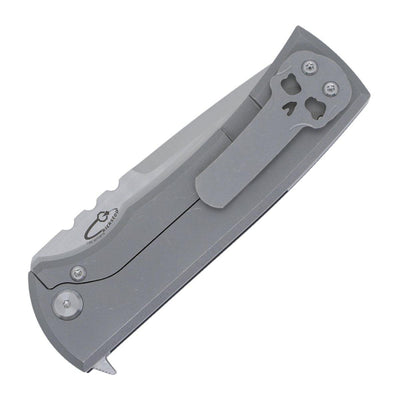 Chaves Redencion 229 Lee Williams Kickstop Flipper Stonewashed Drop Point Black G10 Titanium 3.50" - NORTH RIVER OUTDOORS