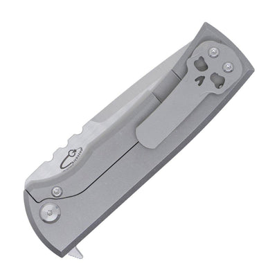 Chaves Redencion 229 Lee Williams Kickstop Flipper Stonewashed Drop Point Titanium 3.50" - NORTH RIVER OUTDOORS