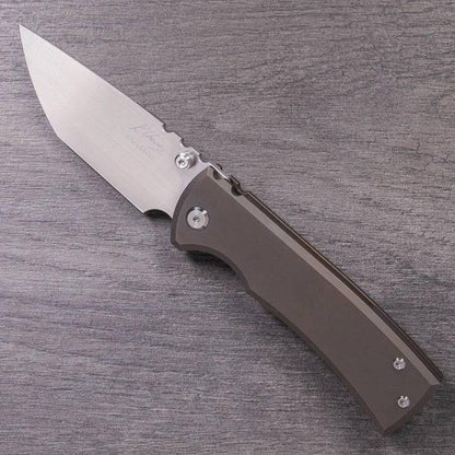 Chaves Redencion 229 Lee Williams Kickstop Flipper Stonewashed Tanto Titanium 3.50" - NORTH RIVER OUTDOORS