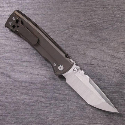 Chaves Redencion 229 Lee Williams Kickstop Flipper Stonewashed Tanto Titanium 3.50" - NORTH RIVER OUTDOORS