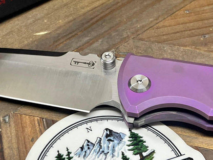 Chaves Redencion Street Semi-Custom Titanium Drop Point Knife "Purple Monster" - NORTH RIVER OUTDOORS